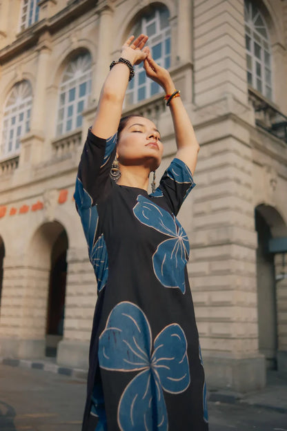 Karya Black Ajrakh Print Co-ord Set