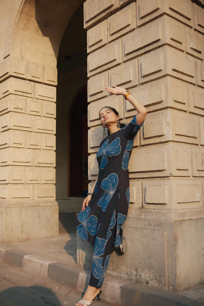 Karya Black Ajrakh Print Co-ord Set
