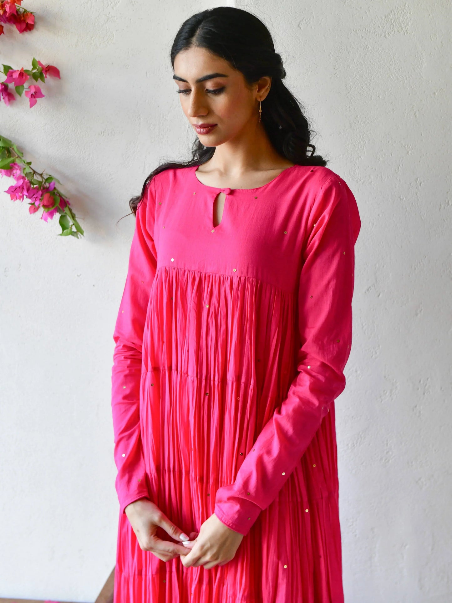 Gulabi Solid Mul Cotton Anarkali Set of 3