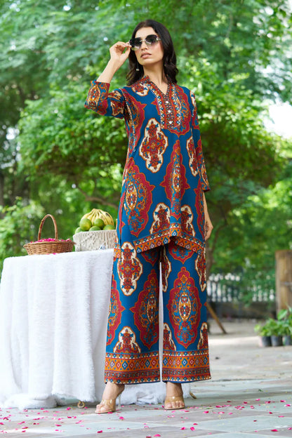 Heritage Print Kurti & Pant Set