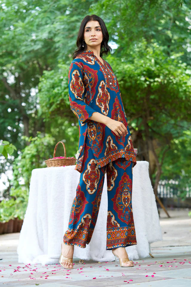 Heritage Print Kurti & Pant Set
