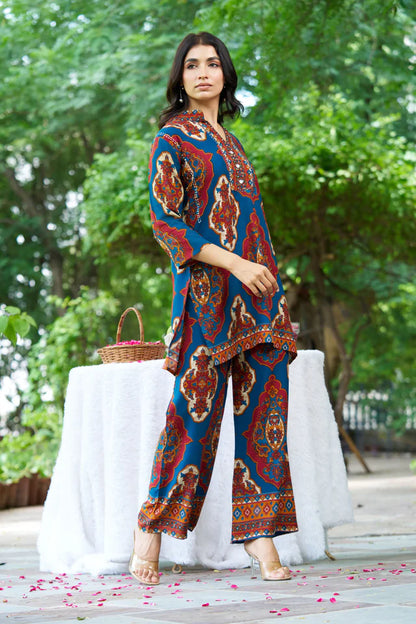 Heritage Print Kurti & Pant Set