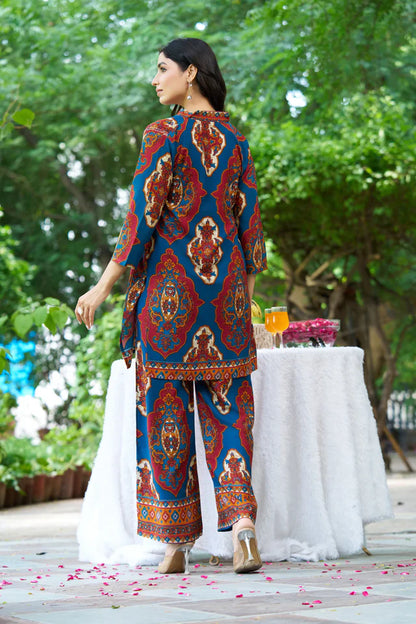 Heritage Print Kurti & Pant Set