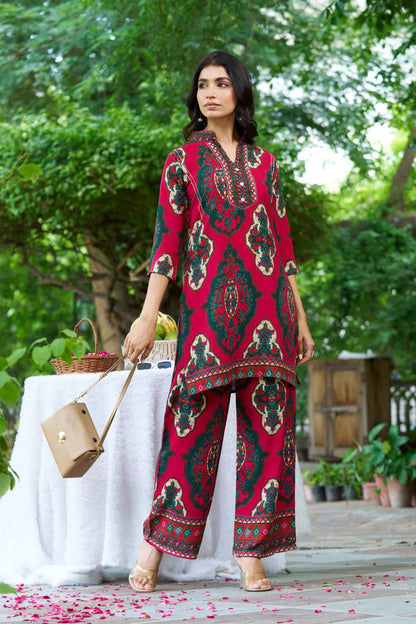 Heritage Print Kurti & Pant Set