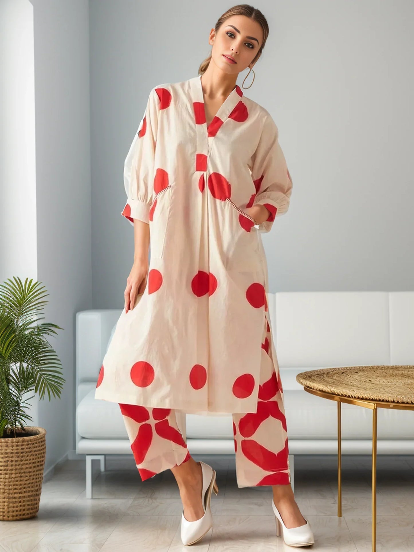 BOLLYWOOD POLKA-DOT CO-ORD SET