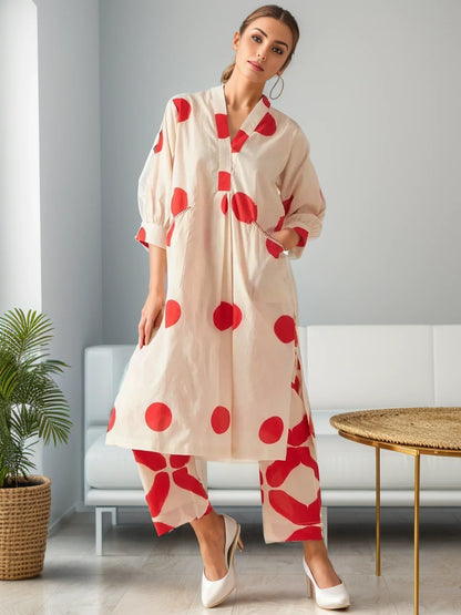 BOLLYWOOD POLKA-DOT CO-ORD SET