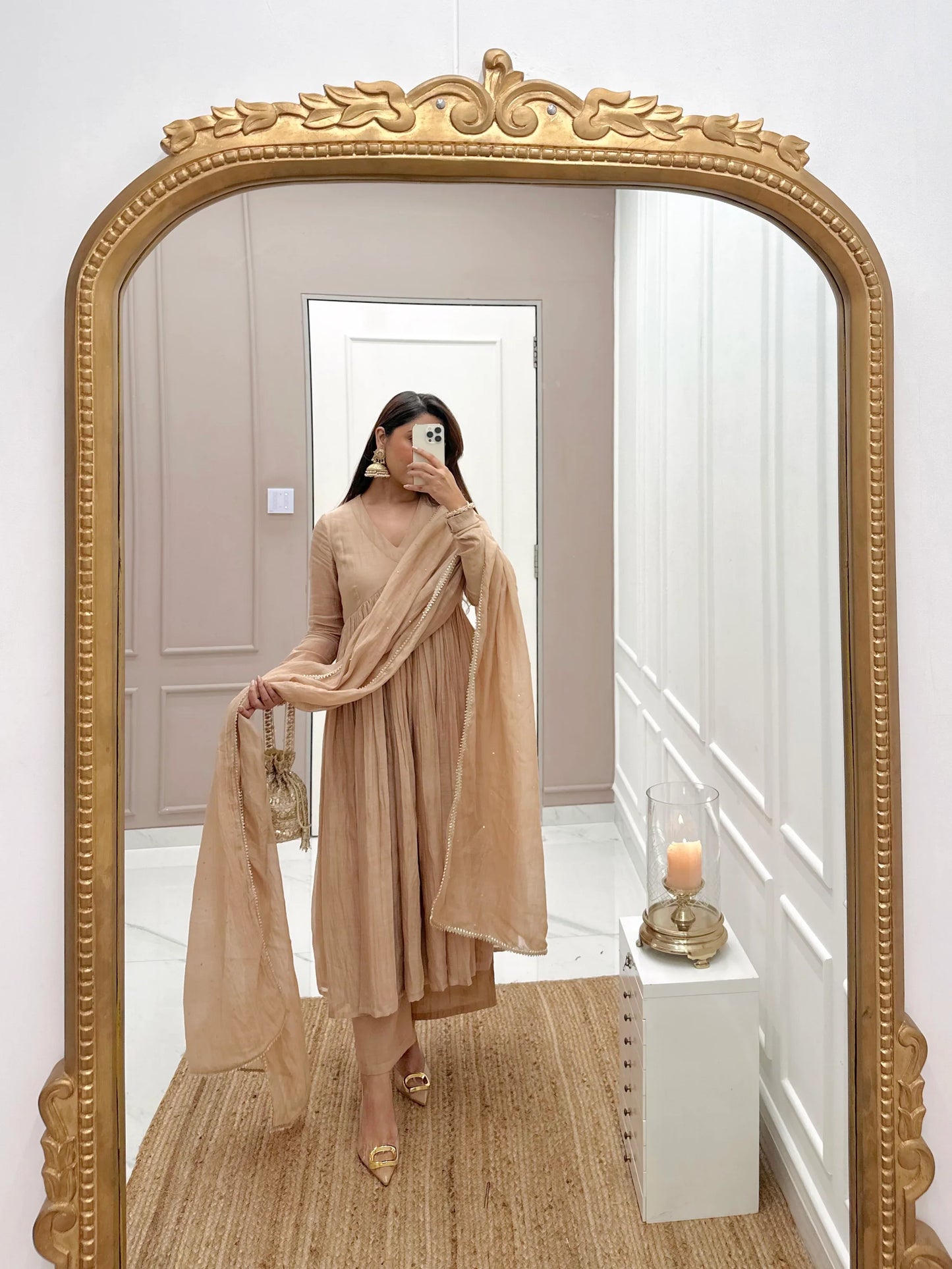 Mul Cotton Anarkali (Set of 3)