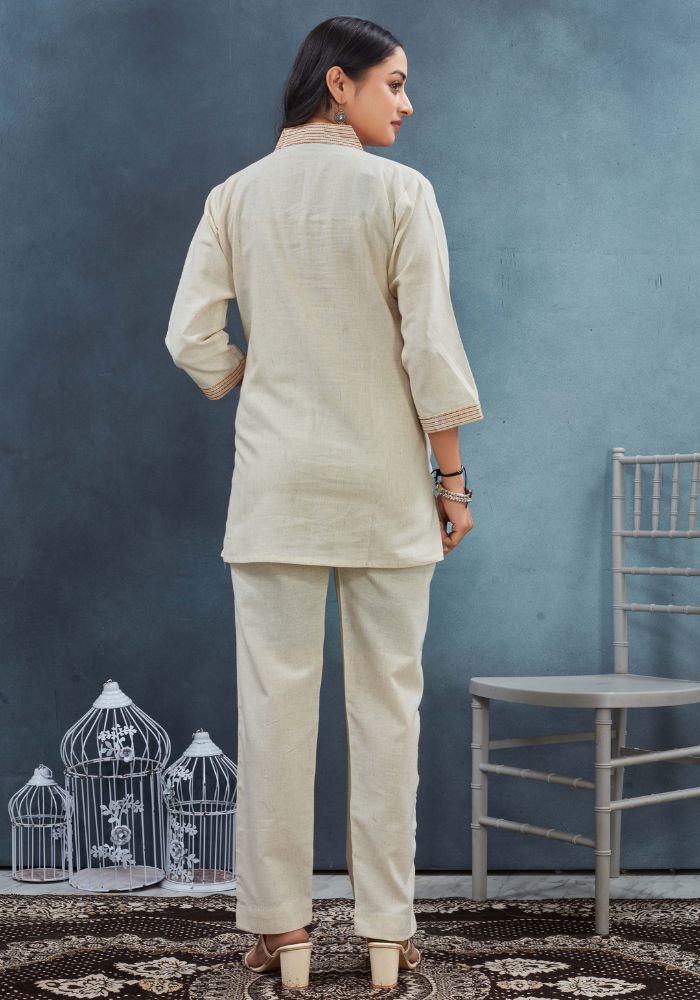 BEAUTIFUL DUCK EMBROIDERY WORK CO-ORD SET