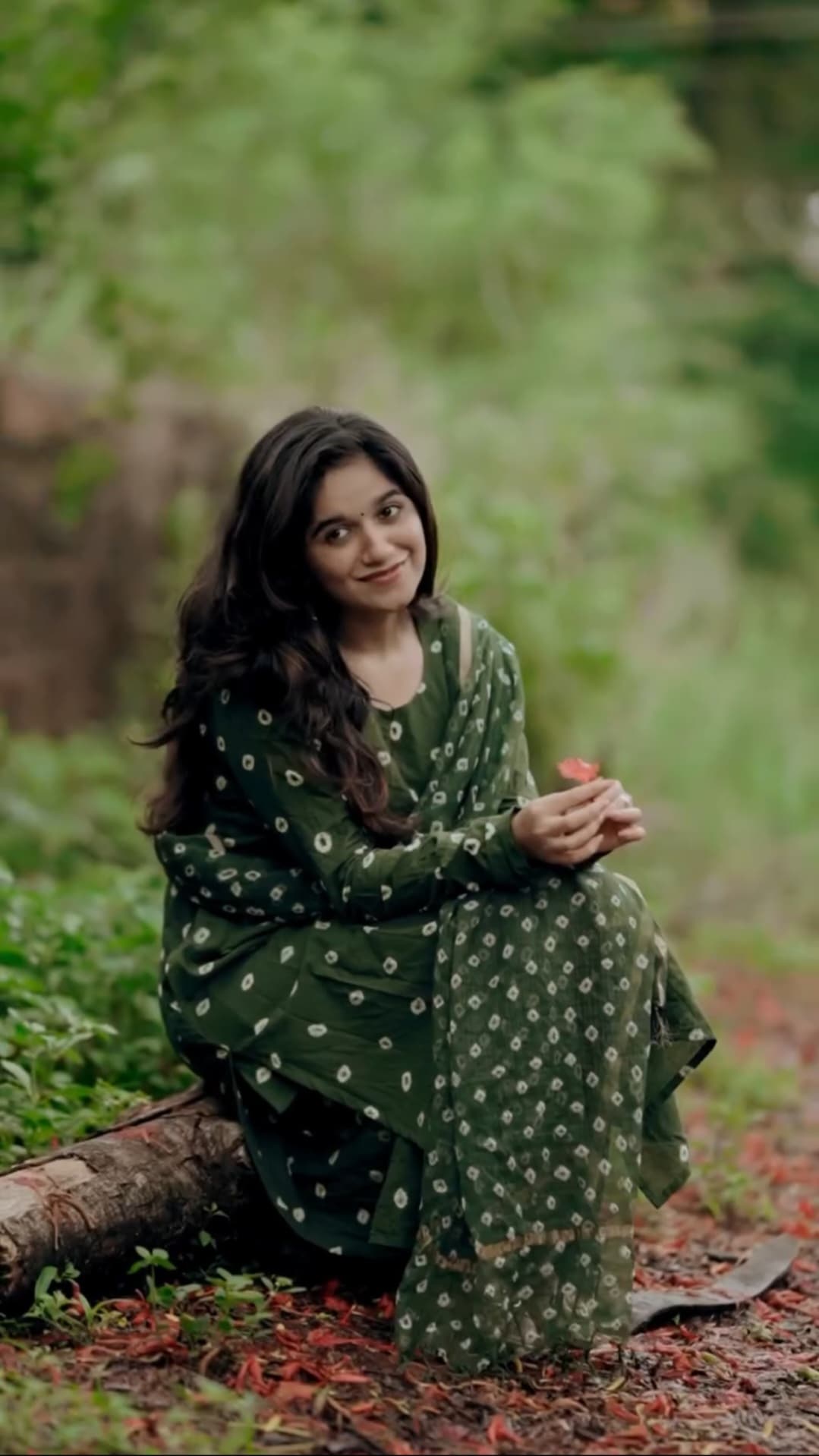 Beautiful Bandhej Print Kurta Set With Kota-Doriya Dupatta