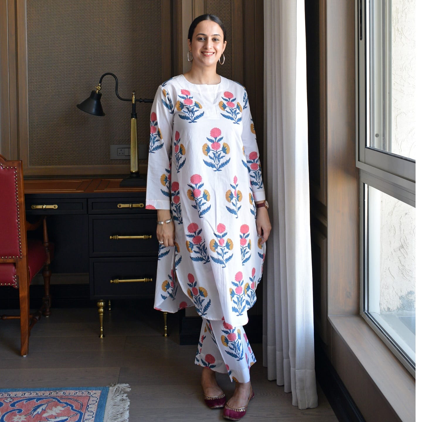 White Mughal Hand-Block Set