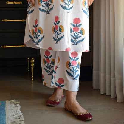 White Mughal Hand-Block Set