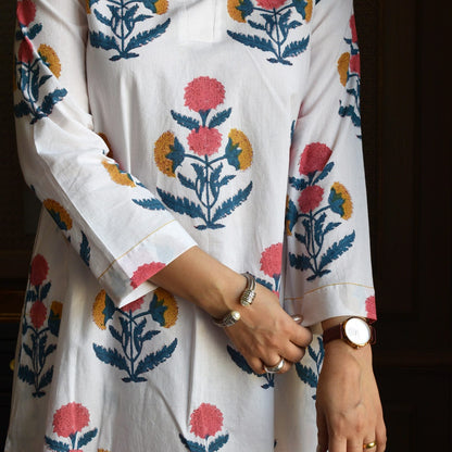 White Mughal Hand-Block Set