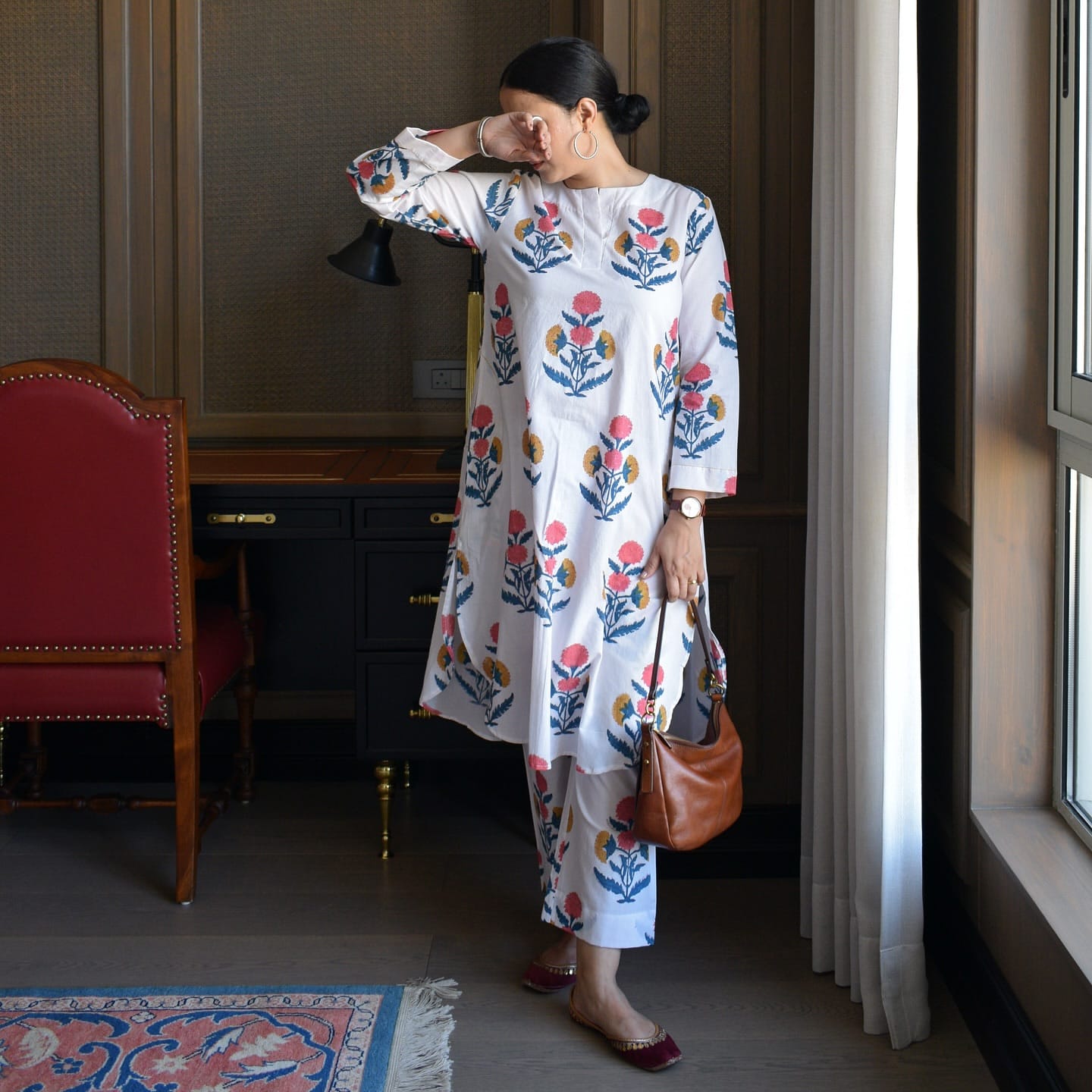 White Mughal Hand-Block Set