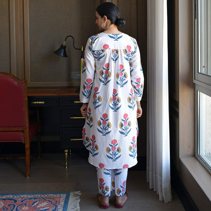 White Mughal Hand-Block Set