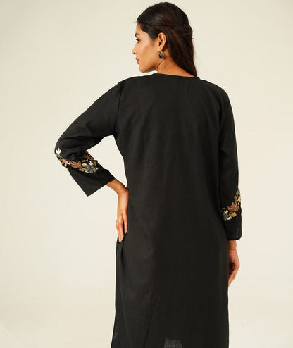 Aari Embroidered Kashmiri Black Co Ord Set