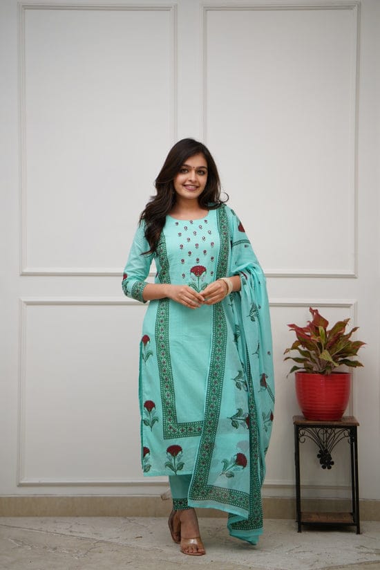 Beautiful Foil Print Suit Sets
