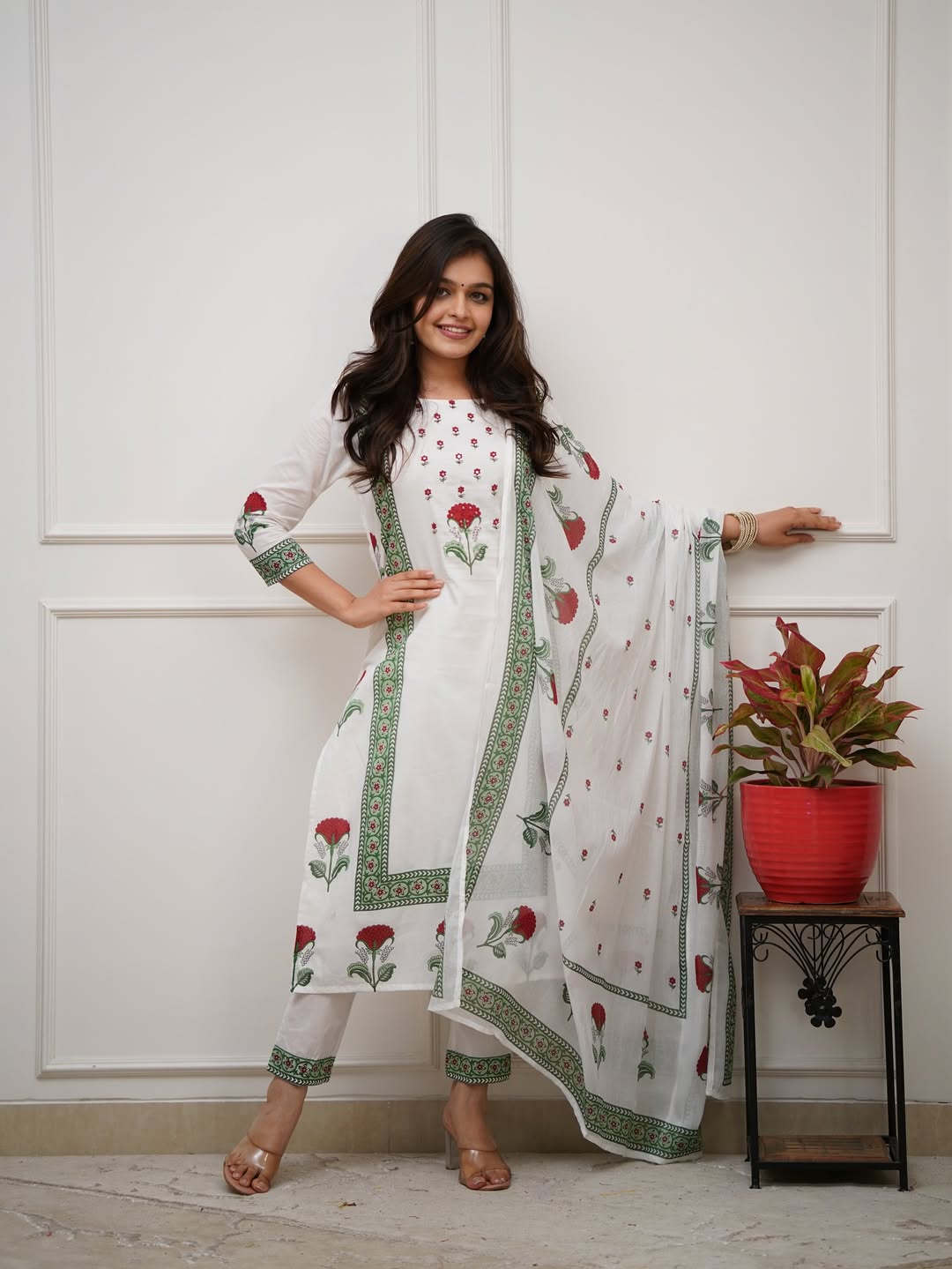 Beautiful Foil Print Suit Sets