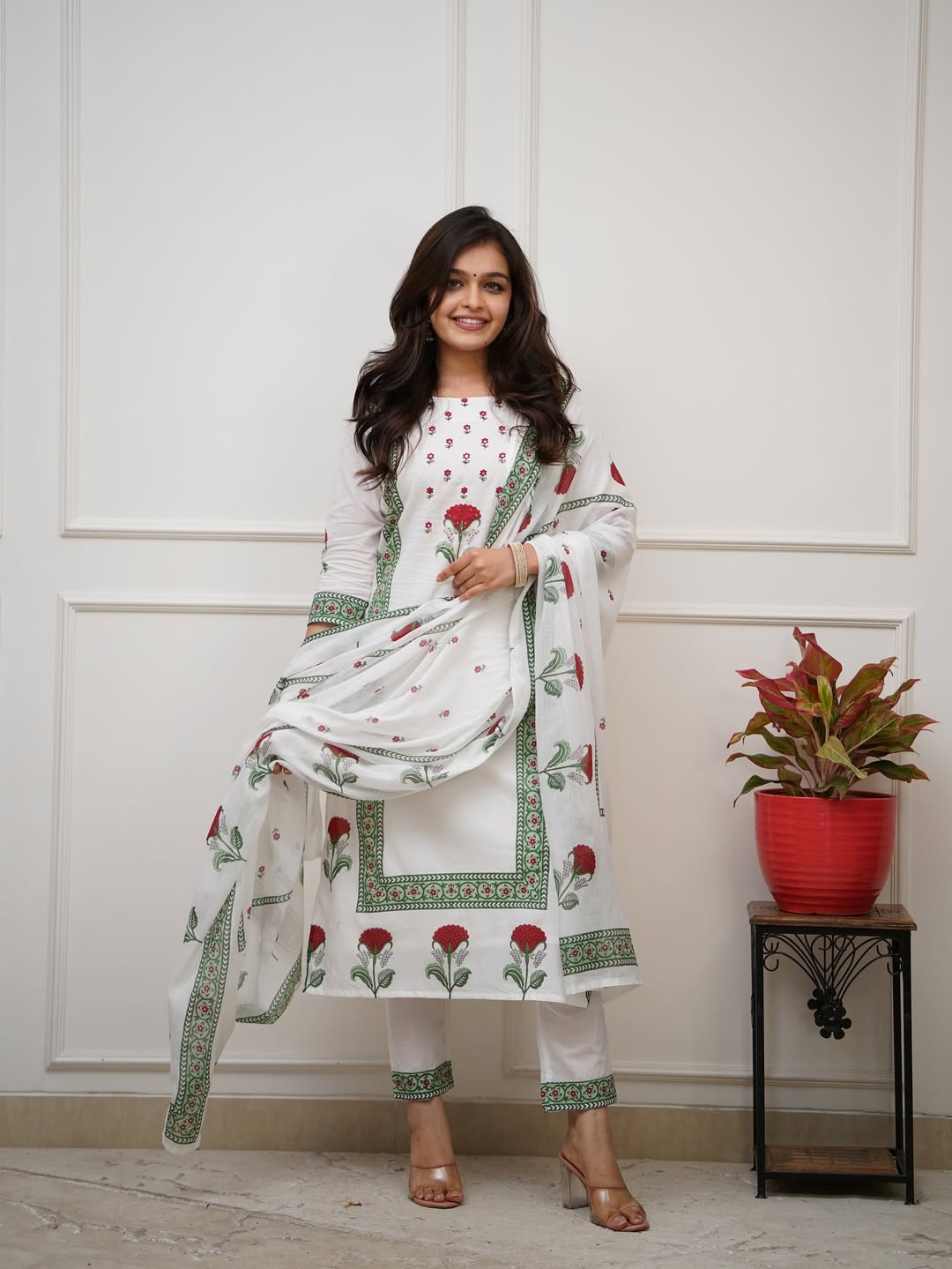 Beautiful Foil Print Suit Sets